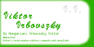 viktor vrbovszky business card